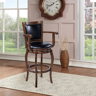 Boraam Jones Wood Swivel Bar Stool