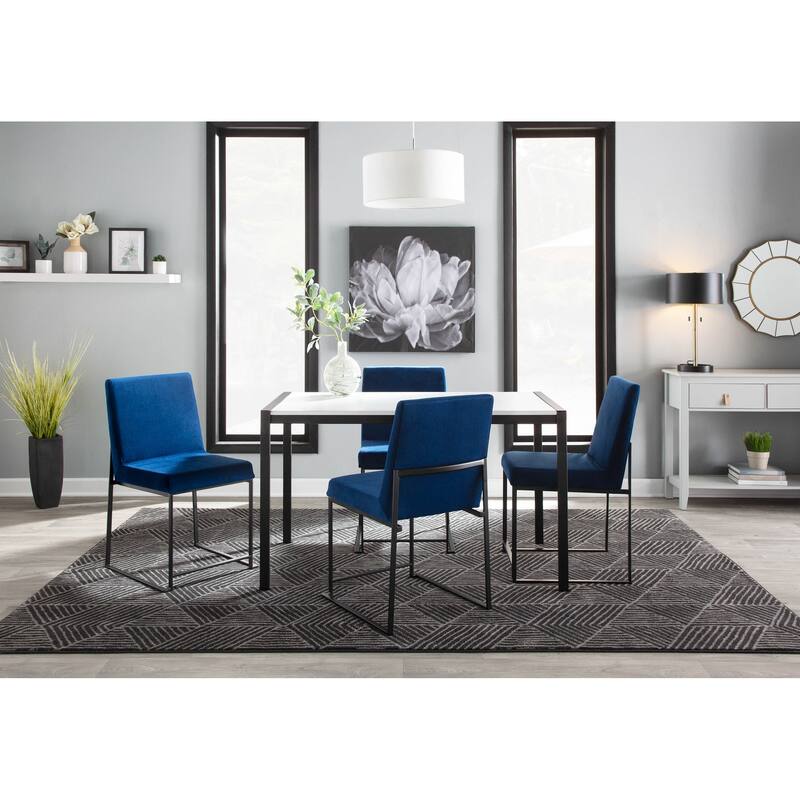 Carbon Loft Yadriel Industrial Black Metal Dining Table