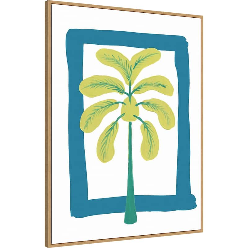 The New Oasis 3 by Bronwyn Baker Framed Canvas Wall Art Print - Sylvie Natural