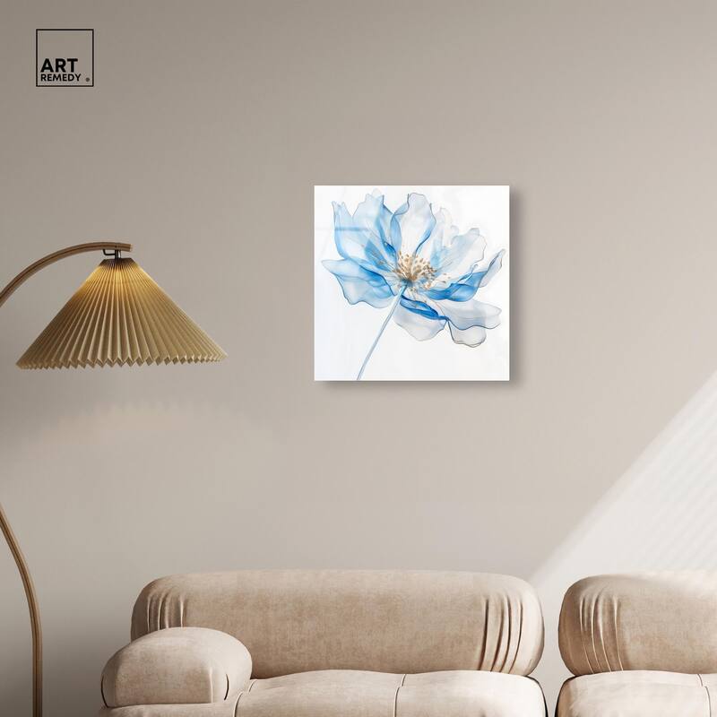 Glacier Ghost Blossom Acrylic by Art Remedy, Ready to Hang