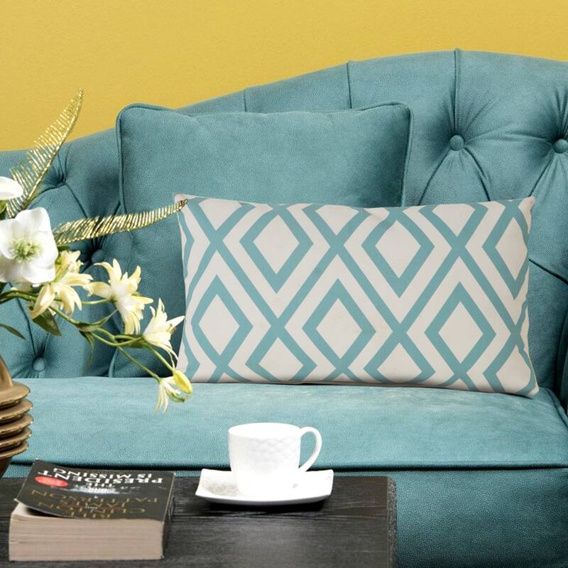 Sevita Contemporary Diamond Indoor/Outdoor Throw Pillow