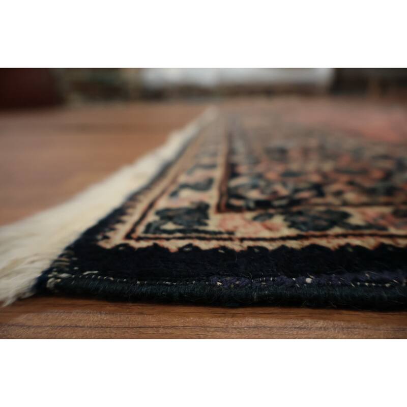 Hand Knotted Oriental 100% Wool Carpet Traditional Floral Oranges & Rust Sarouk Area Rug - 6' 5'' X 4' 1''