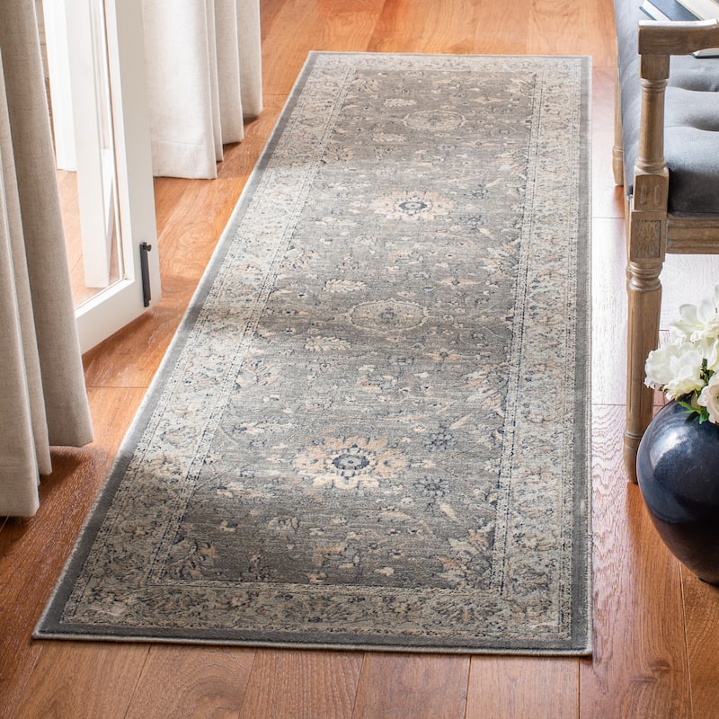 SAFAVIEH Vintage Lyda Traditional Oriental Rug - 2'2" x 8' Runner - Grey/Beige
