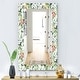 preview thumbnail 6 of 5, Designart 'Green Flowers 5' Traditional Mirror - Printed Wall Mirror