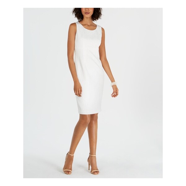 womens white sleeveless dress