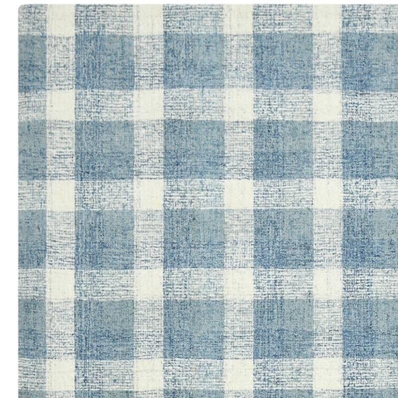 HomeRoots Plaid Transitional Rectangle Area Rug - 36.00 in. x 24.00 in. x 0.45 in.
