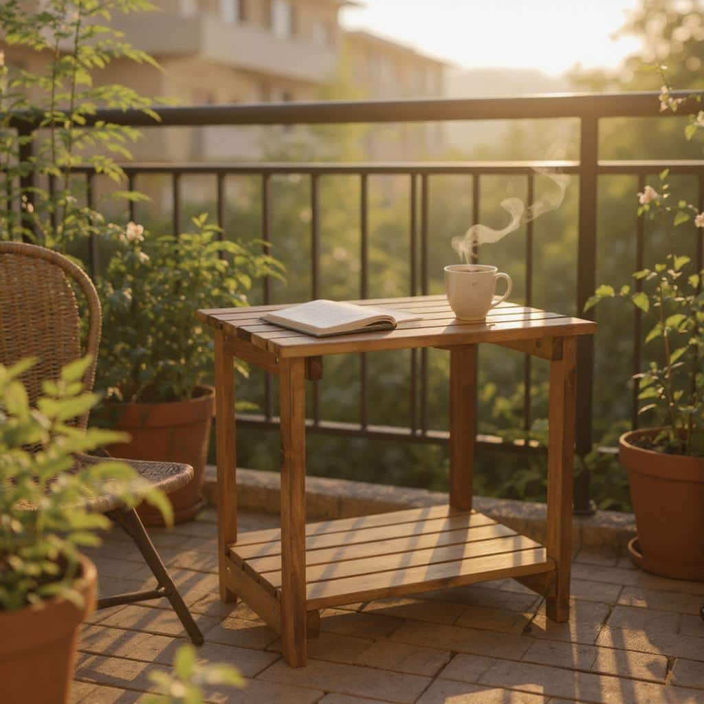 Hampshire 2-Tier Solid Acacia Wood Rectangular Outdoor Side Table