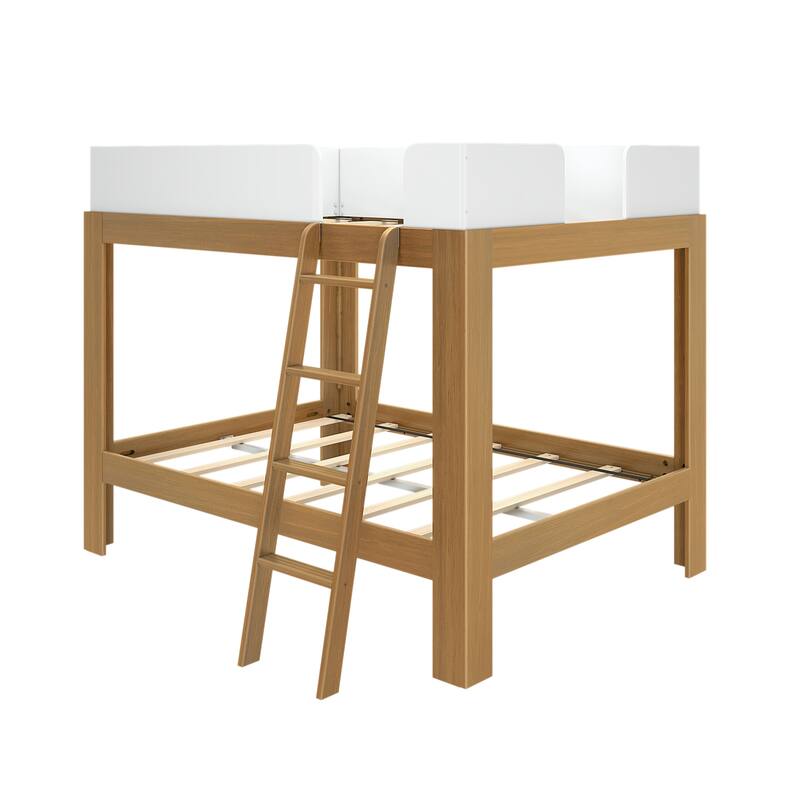 Max and Lily Mid-Century Modern Full over Full Bunk Bed