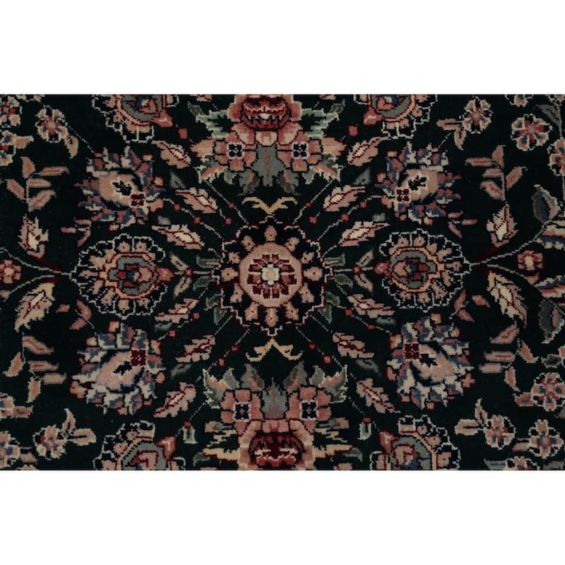 Hand Knotted Oriental 100% Wool Carpet Traditional All-Over Green Tabriz Area Rug - 12' 1'' X 8' 11''