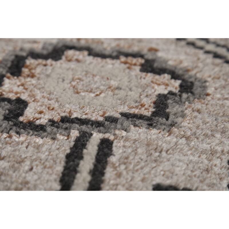 Heriz Serapi Indian Area Rug Hand-Knotted Traditional Wool Carpet - 8'0" x 9'10"