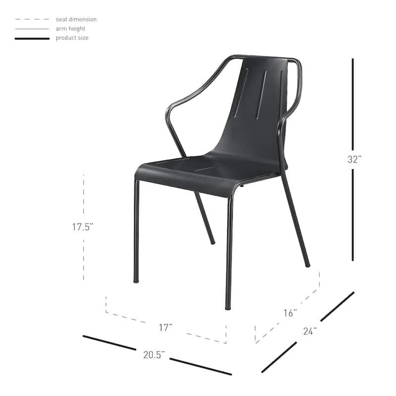 NPD Furniture Callum Metal Dining Chair (Set of 4)