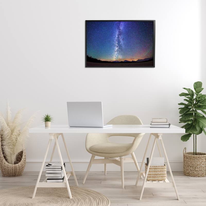 Stupell Milky Way Stars over Earth Framed Giclee Art Design By Royce Bair