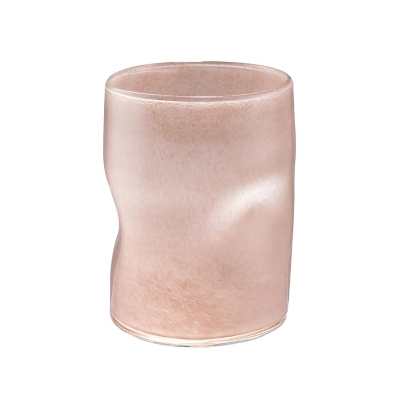 Atlas Alina Cylindrical Textured Colored Vase - Small - Pink