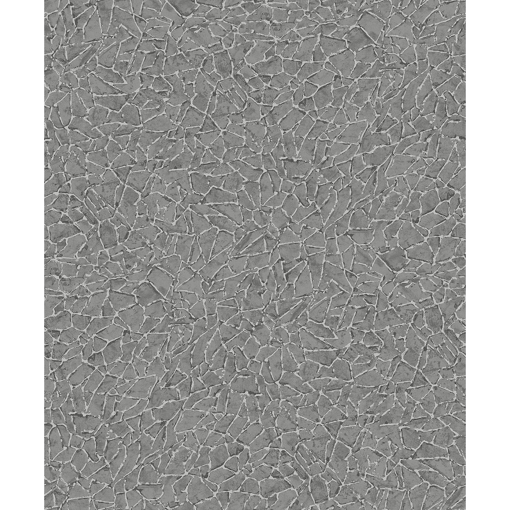 A-Street Prints Soma Sterling Metallic Crackling Wallpaper