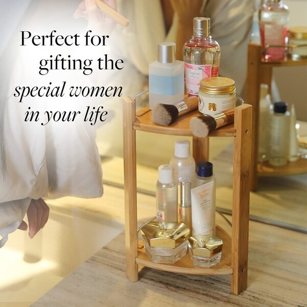 GOBAM Bamboo Shower Corner Caddy - Thumbnail 3