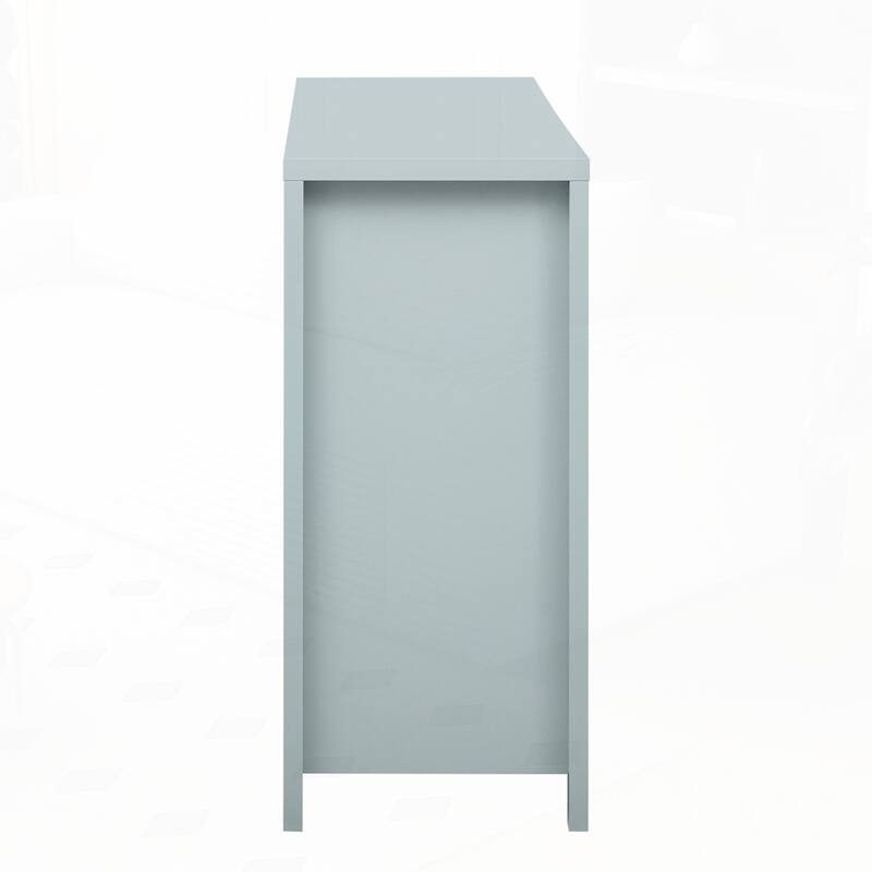 Wave-Pattern Sideboard Cabinet with 2 Drawers and 4 Doors