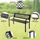 preview thumbnail 7 of 7, Costway Patio Park Garden Bench Porch Path Chair Outdoor Deck Steel