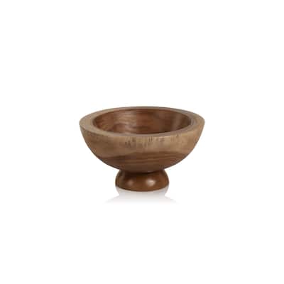 Amadea Wooden Footed Bowl
