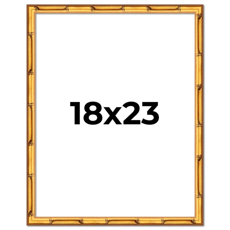 18x23 Frame Gold Bamboo Solid Wood Picture Frame | 1 Inch Moulding