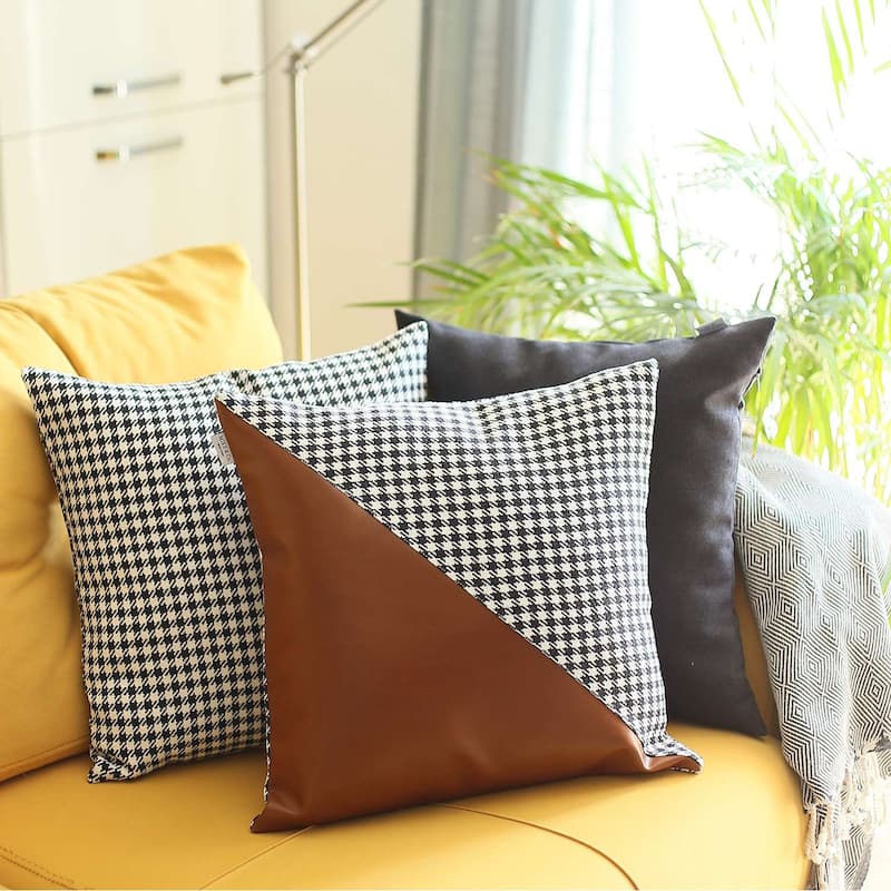 Boho-Chic Decorative Houndstooth Jacquard Pillow Covers
