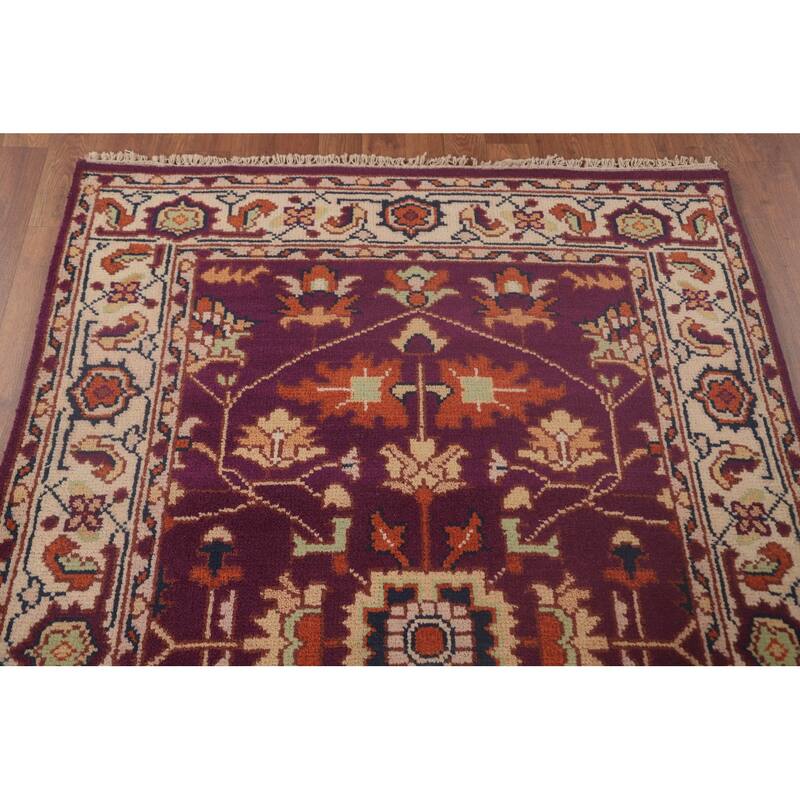 Oushak Oriental Foyer Rug Hand-Knotted Wool Carpet - 3'11" x 6'0"