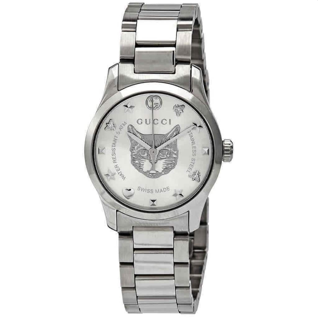 Gucci Women's G-Timeless Silver Dial Watch - YA126595 - 6 (36)