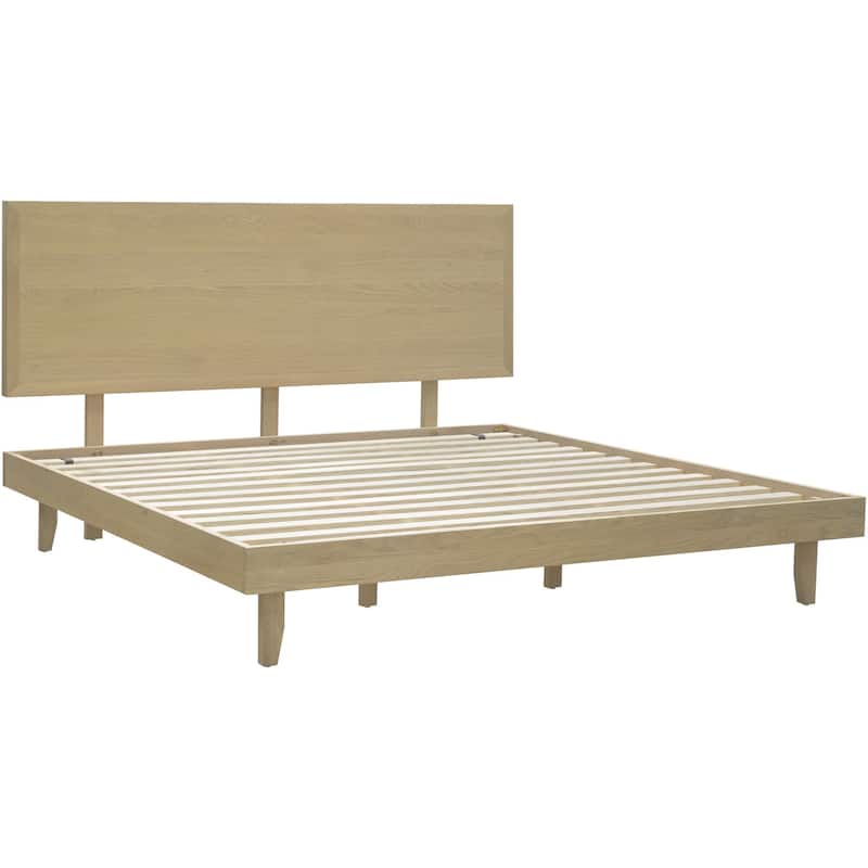 Sven Modern Oak Platform Bed Frame - Queen