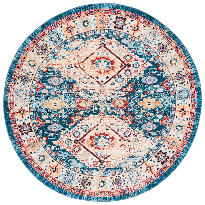 SAFAVIEH Riviera Machine Washable Slip Resistant Vertie Oriental Rug