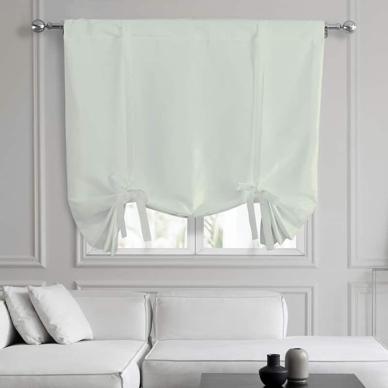 Exclusive Fabrics Faux Silk Taffeta Tie-Up Window Shade (1 Panel)