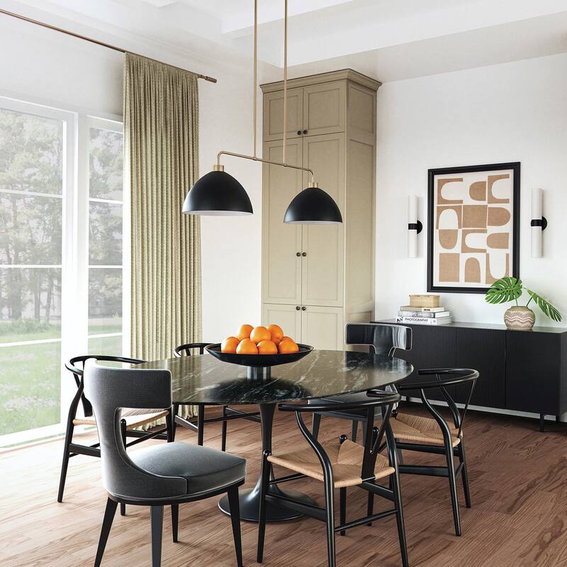 Ross 2-Light-Linear Chandelier - 44"W x 11.5"H x 13"E
