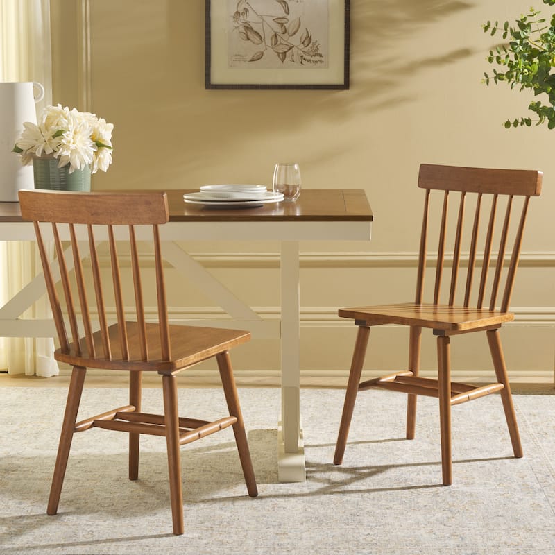 SAFAVIEH HOME Aziel Spindle Dining Chair (Set of 2) - 16"W x 20"D x 34"H