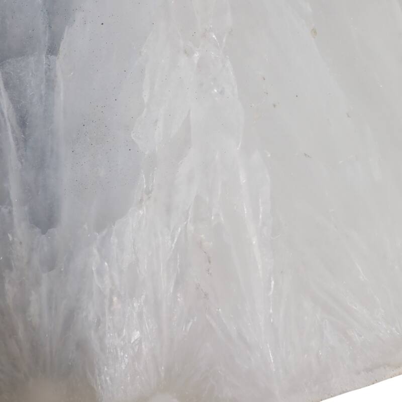 Stone Agate Accent Table Contemporary Round Modern Design - 20" Black - 18" x 14.25" x 20"