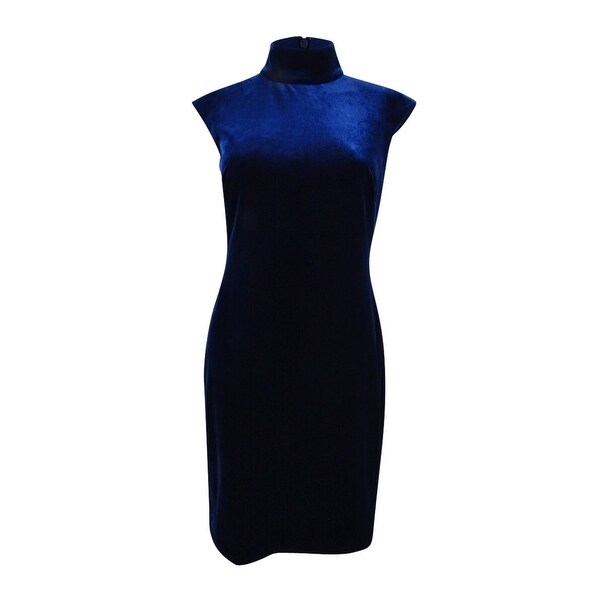 ralph lauren navy velvet dress