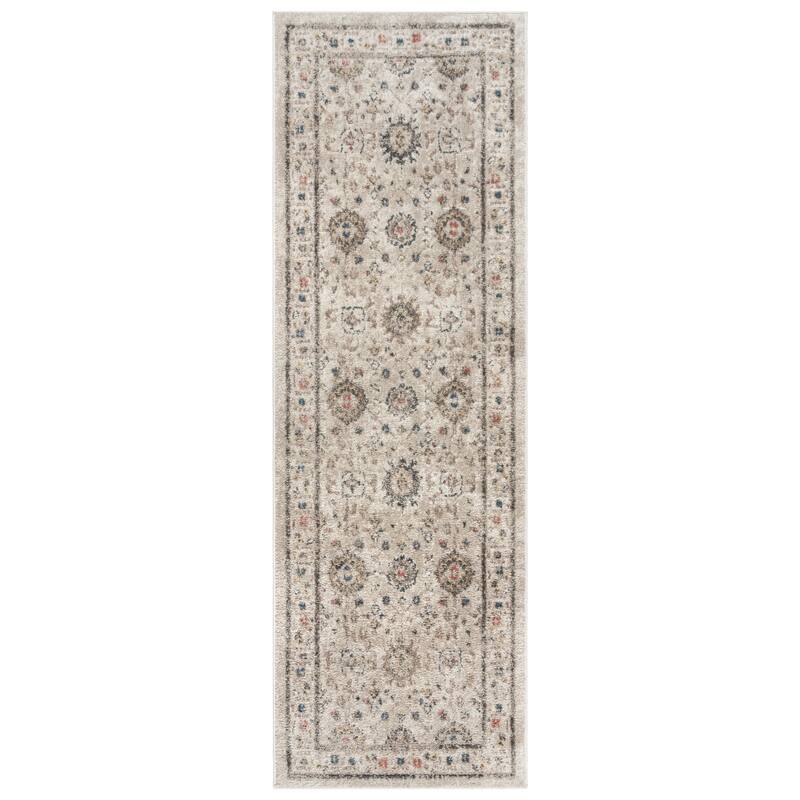 Gertmenian Heirloom Polypropylene Classic Vintage Modern Quality Plush Indoor Area Rug Collection - 2' 7" x 8' - Dov Ivory - Runner