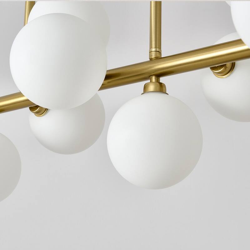 Bubble Sputnik Chandelier Modern Linear Chandelier with Globe Glass Shades