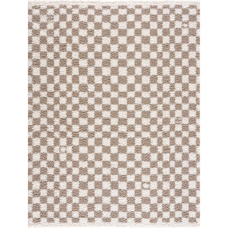 Hauteloom Kieu Hallway, Kitchen Runner Rug - Plush Pile - Driftwood, Black White, Silverton - 2'7" x 7'3"