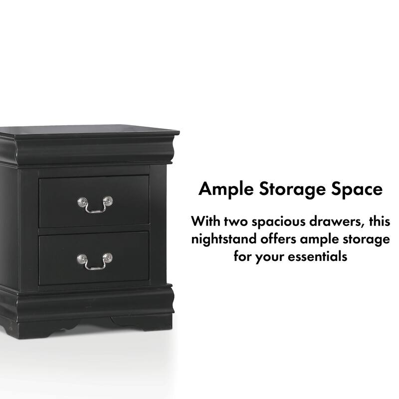 Furniture of America Mayday Modern Solid Wood 3-Piece Sleigh Bedroom Set