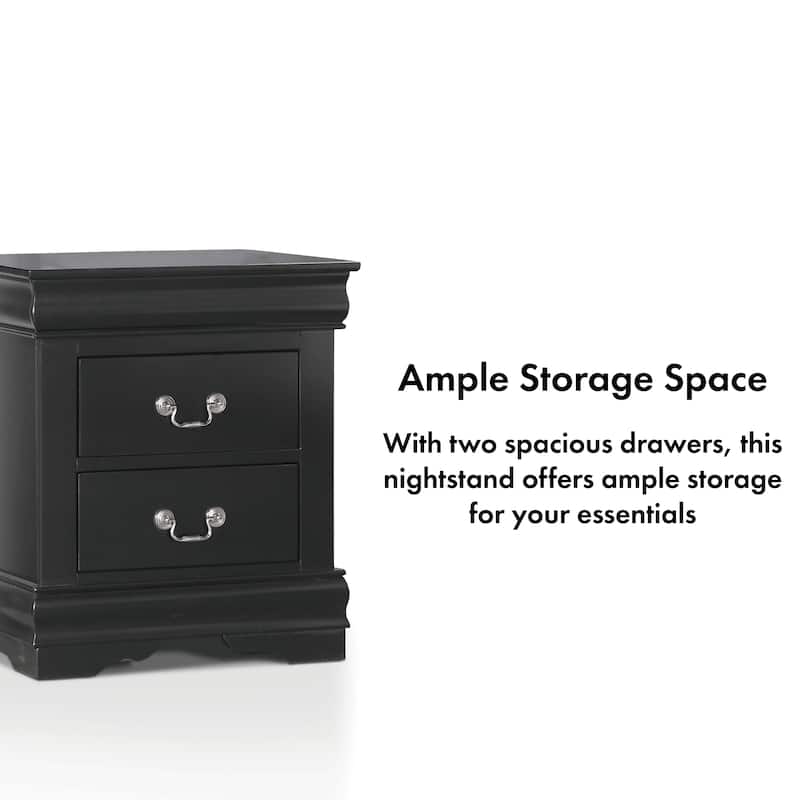 Furniture of America Mayday Traditional Solid Wood 4-Piece Sleigh Bedroom Set