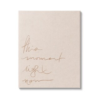 Stupell This Moment Right Now Minimal Phrase Canvas Wall Art by Lil ...
