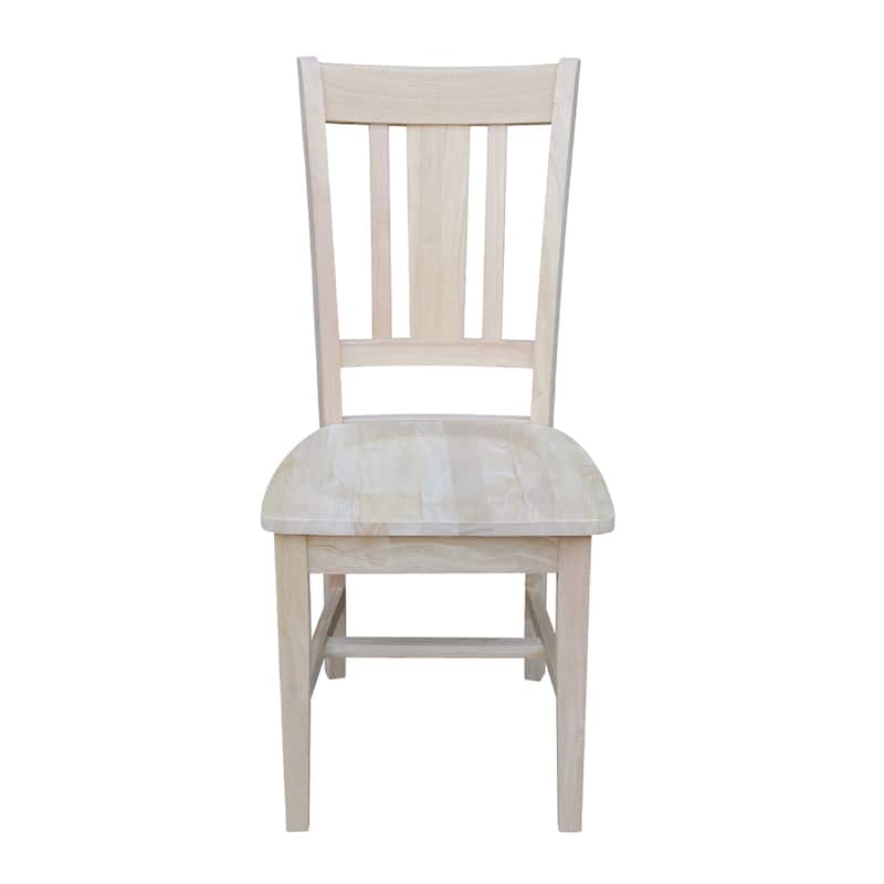 International Concepts Solid Wood San Remo Splatback Chairs - Set of 2