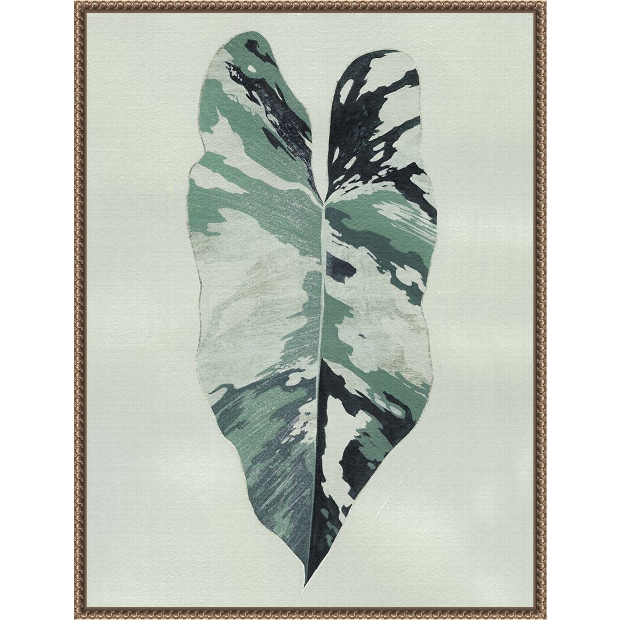 Variegated I by Grace Popp Framed Canvas Wall Art Print - Sylvie Beaded Bronze