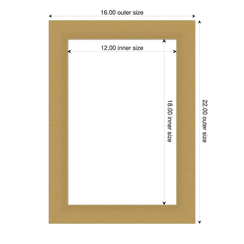 Amanti Art Grace Brushed Gold Framed Dry Erase Magnetic Board - 16 x 22 in