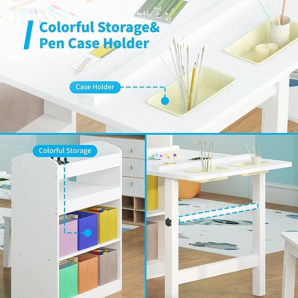 art table for kids with paper roll