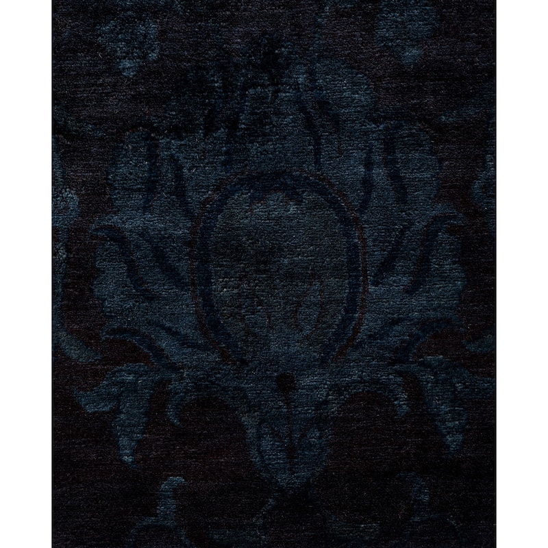 Overdyed One-of-a-Kind Hand-Knotted Area Rug - Black - 8' 1" x 10' 6"