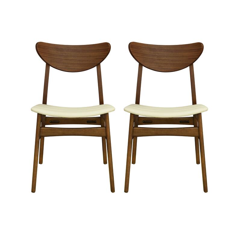 Anise Faux Leather and Rubberwood Dining Chair (Set of 2) by Christopher Knight Home