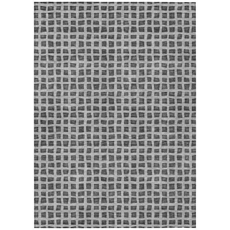 HomeRoots Geometric Transitional Rectangle Outdoor Rug