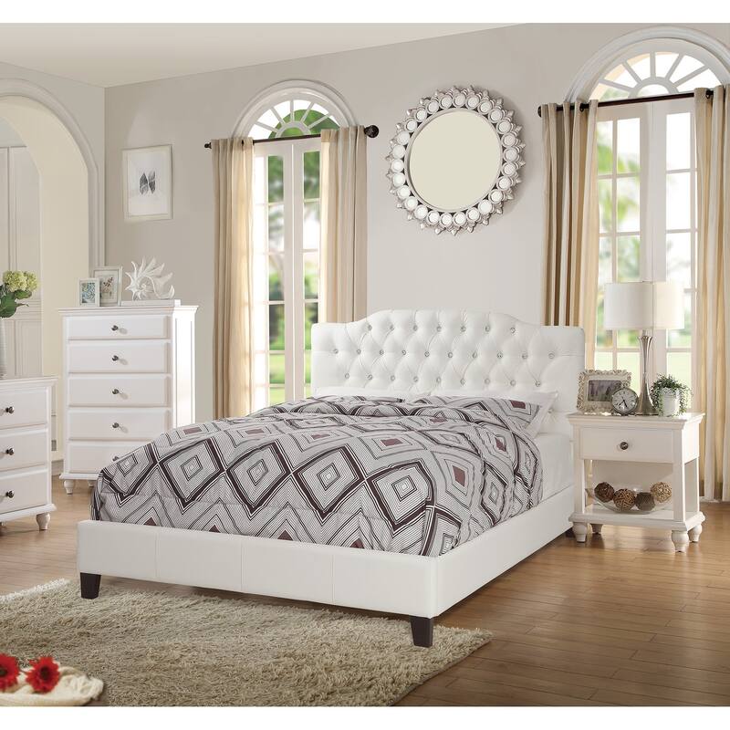 Modern White Wooden Nightstand, 1 Drawer & Shelf, Bed Side Table, Plywood