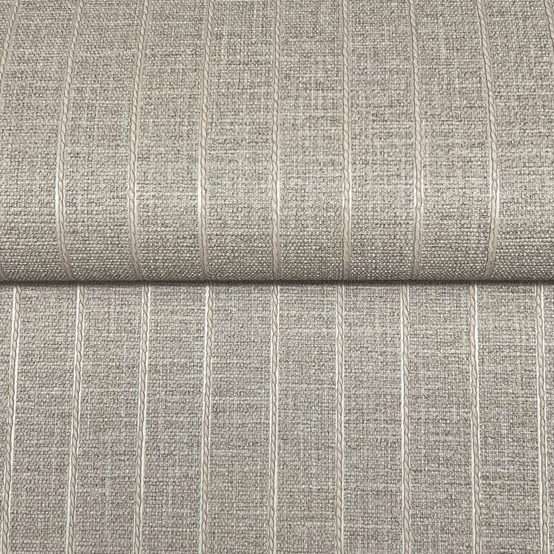 York Wallcoverings Cording Stripe Smoke Wallpaper
