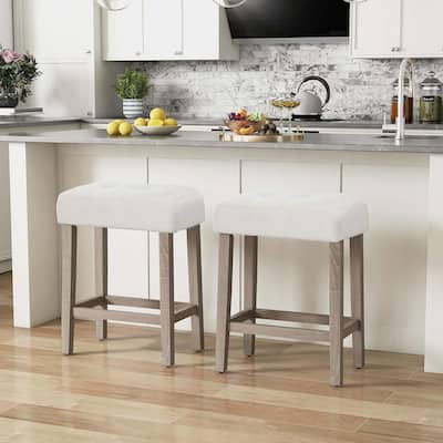 2/4PCS Sherpa Bar Stools Counter Height Kitchen Bar Stools