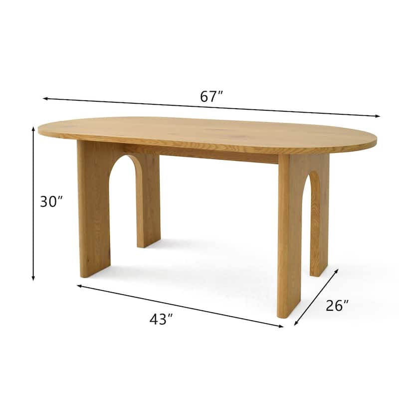 67" Pedestal Dining Table - Oak